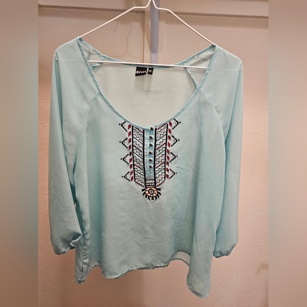 Cruel Blue Blouse, size Large